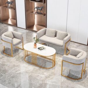 4 Piece Living Room Set in Steel Store