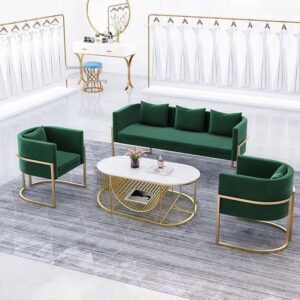 4 Piece Living Room Set in Steel Store