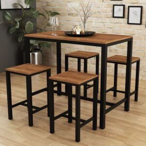 Dining table with 4 bar chairs