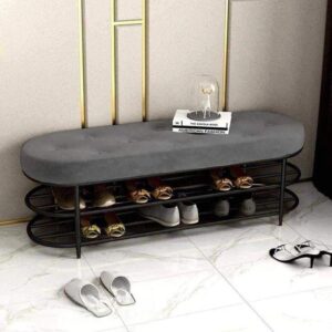 بانكيت بجزامة 50×40×120×40 سم - ذهبي ورمادي 
‎الرمز التعريفي للمنتج:Sho0059