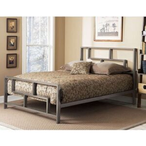 Steel Single Bed 200x120x100cm - Grey