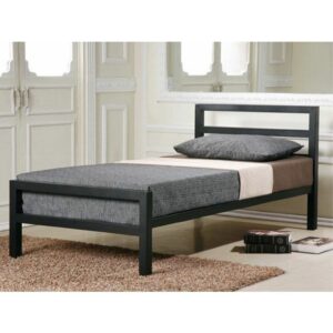Steel Single Bed 200x100x90 cm - Black