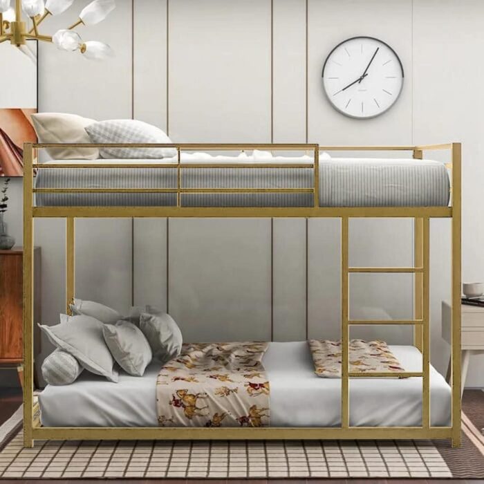 Steel Bunk Bed 200 x 120 x 180 cm - gold
