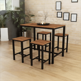 Dining table with 4 bar chairs