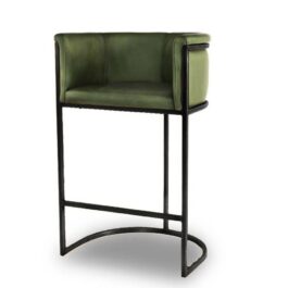 Steel Bar Stool - Green and Black