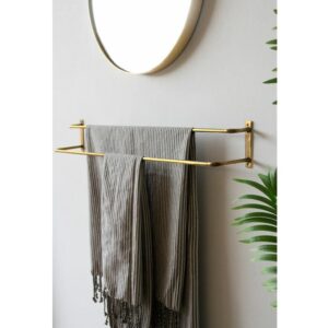 Gold Iron Towel Holder - 20 x 60 x 20 cm