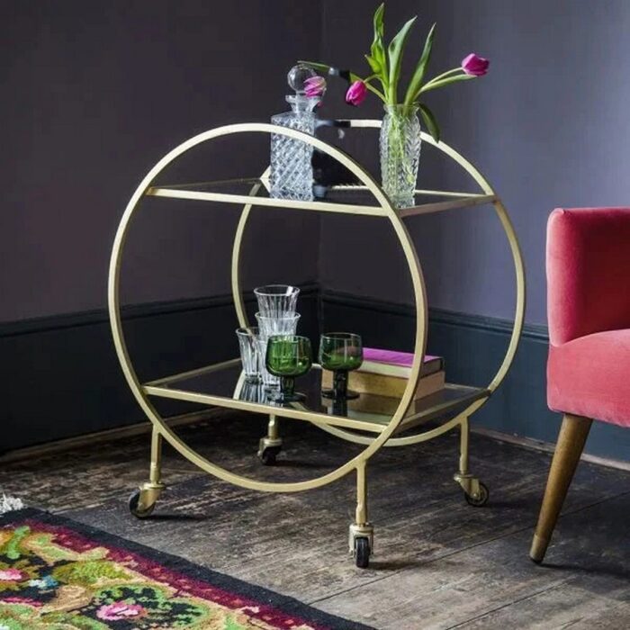 Golden Iron Serving Table