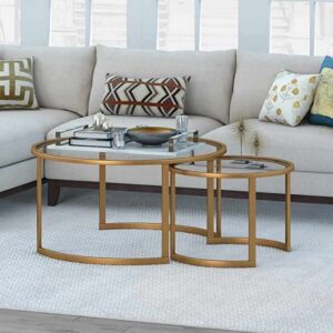 2-Piece Iron Coffee Table Set