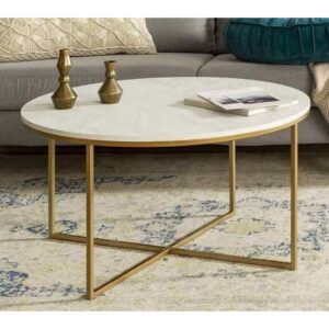 Iron And Marble Coffee Table
