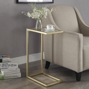 Metal And Glass Side Table