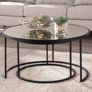 Two-piece Iron Coffee Table Set