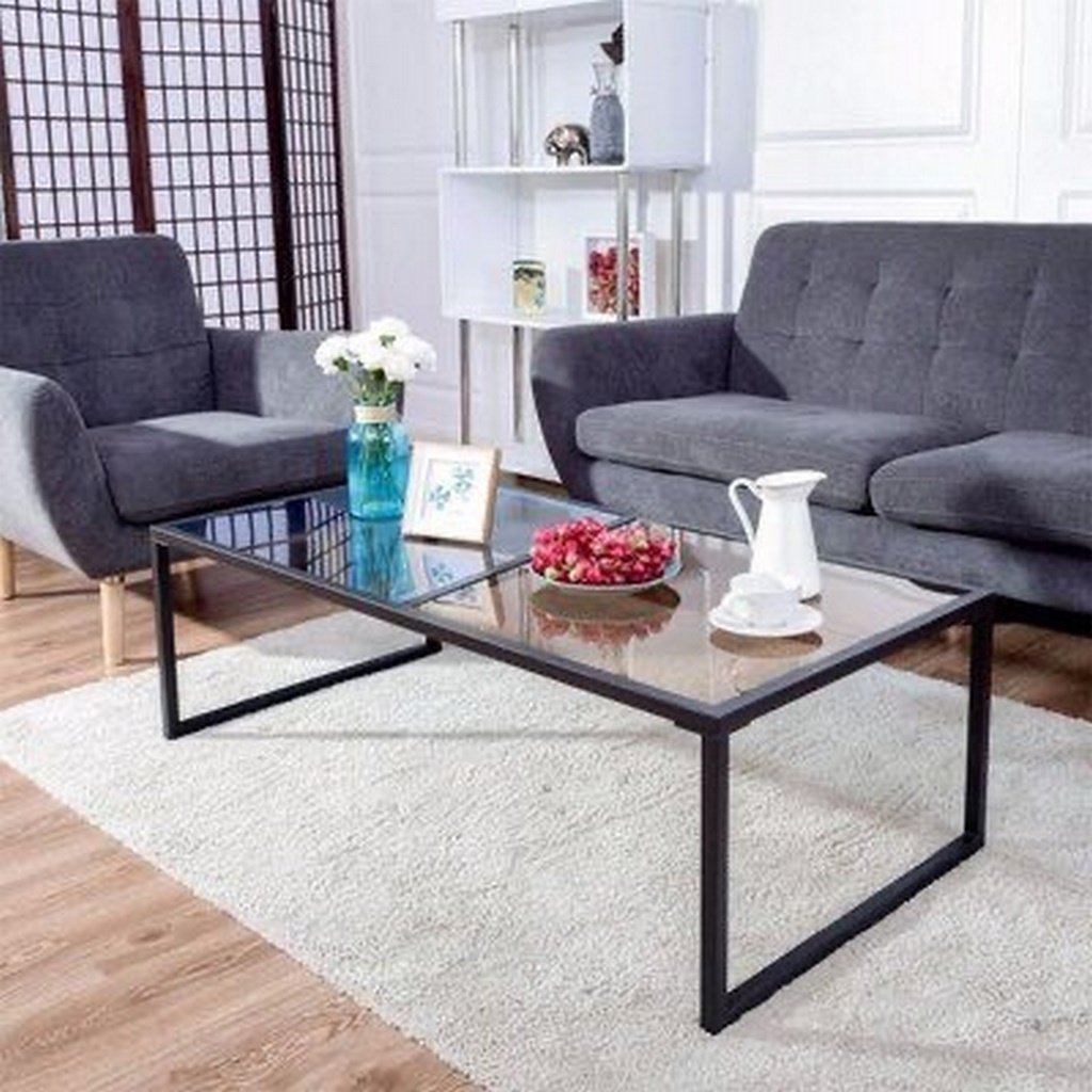 Metal And Glass Coffee Table