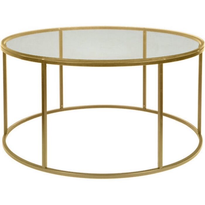 ⁦Iron And Glass Coffee Table⁩ - الصورة ⁦2⁩