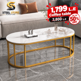 Iron Coffee Table With Marble Top