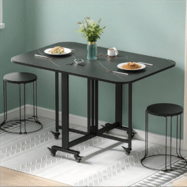 Ultra-Thin Folding Dining Table With 2 Chairs