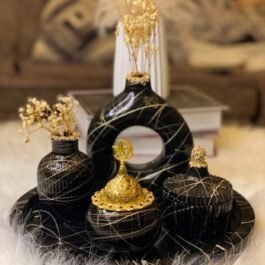 Tray 5 pieces black x gold